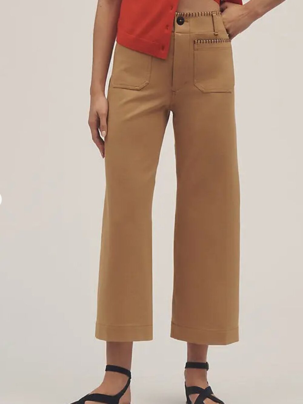 The Colette Whipstitch Crop Wide Leg Pant by Maeve 29